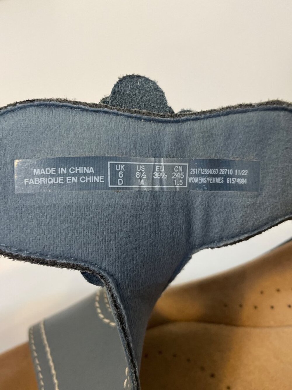 Clarks Laurieann Madi Sandal Blue Sz 8.5 - Picture 4 of 7
